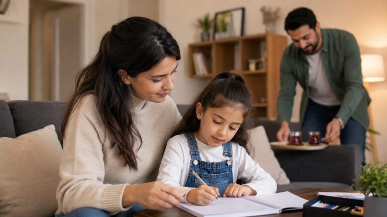 Annesi ve çocuğu yeni aile düzeninde